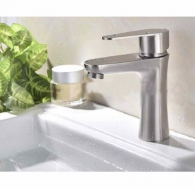 Vòi Lavabo Tròn Nóng Lạnh Inox 304 