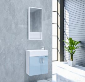 Bộ tủ Lavabo + gương cao cấp-ABBA-P9747