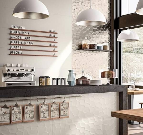 gạch ốp tường quán cafe